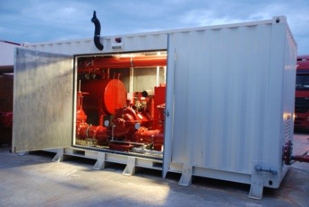 Inside a container station